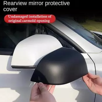 Для Tesla Model 3 Y, чехол для зеркала заднего вида, яркий/матовый, зеркало заднего вида из углеродного волокна, декоративная оболочка, внешний вид автомобиля For model 3