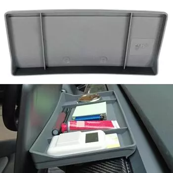 Для Tesla Model 3 Y Dashboard Storage Box 2024 2024 Navigation Screen Rear Tissue Glasses Key Organzier Tray Case Car Accessorie чёрный
