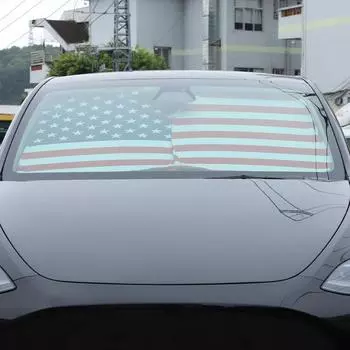 Для Tesla Model 3/Y/X/S 2017-серебряная клеевая ткань, переднее лобовое стекло автомобиля, термозатенение, солнцезащитный крем для автомобиля style 1