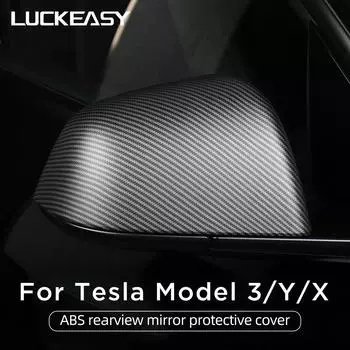 Для Tesla Model 3 YX Защитная крышка внешнего зеркала из углеродного волокна Piano Black Версия 2023 Аксессуары для корпуса зеркала заднего вида M3-EX77LBLMA
