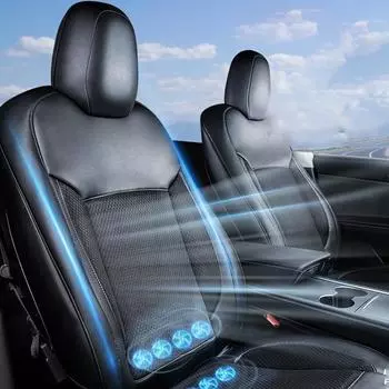 Для Tesla Model 3Y вентиляционный дышащий чехол для автомобильного сиденья летний прохладный защитный лист внутренняя подушка с вентилятором зарядное устройство
