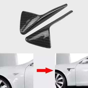 Для Tesla Model Y 3 2021 Защитная накладка боковой камеры в стиле карбонового волокна 2 шт.