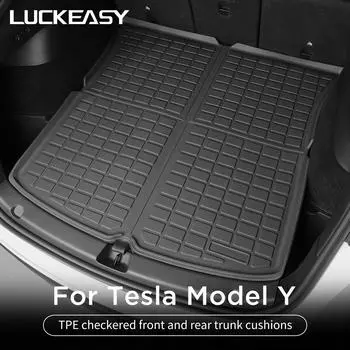 Для Tesla Model Y коврик для багажника TPE передние и задние коврики для багажника аксессуары для салона автомобиля защитная накладка ModelY 2025