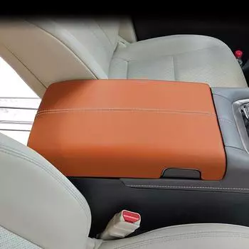 Для Toyota Alphard Vellfire 40 Series 2024 2024 центральная консоль подлокотник ящик кожаный чехол накладка антицарапающая подушка подлокотник отделка коричневый