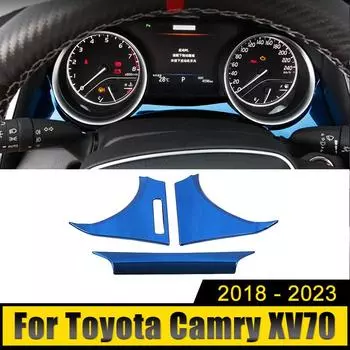 Для Toyota Camry XV70 2018-2024 2024 нержавеющая панель приборов автомобиля кольцо спидометра крышка датчика отделка наклейка аксессуары чёрный