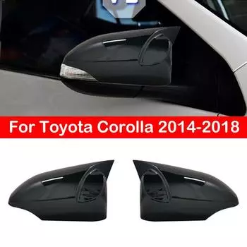 Для Toyota Corolla 2014 2015 2016 2017 2018 автомобильное боковое зеркало заднего вида, крышка крыла, внешняя наклейка на дверь, чехол заднего вида Gloss Black