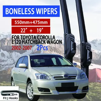 Для Toyota Corolla E120 Hatchback Wagon 2003-2009 автомобильный стеклоочиститель U-образного типа из мягкой резины безрамные без кронштейна автомобильные дворники