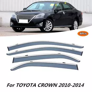 Для TOYOTA CROWN 2010 2011 2012 2013 2014 Внешняя отделка Хромированные аксессуары Оконные щитки от дождя Дефлекторы Козырьки Шторы Вентиляционный козырек