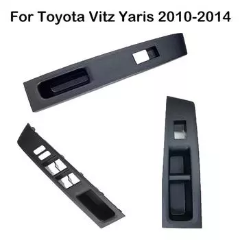 Для Toyota Для Vitz Для Yaris 2010-2014 ABS Автомобильный стеклоподъемник Кнопка переключателя панели отделки Наклейки Передняя левая/правая