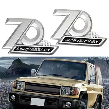 Для Toyota Land Cruiser LC70 LC76 LC77 LC79 FJ70 FJ76 FJ77 FJ79 FJ80 пикап боковое крыло 3D хромированная эмблема значок наклейка отделка 2 шт. 1pcs