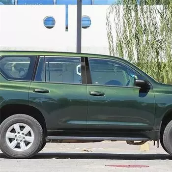 Для Toyota Land Cruiser Prado 120 150 2011-2018 карбоновая накладка на оконную колонку, внешняя декоративная наклейка, 3D-панель чёрный