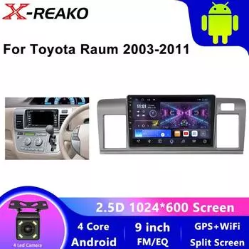Для Toyota Raum 2003 - 2011 RHD Автомобильный Радиоприемник Мультимедиа Видео Видеоплеер Навигация GPS Android Auto WIFI Нет 2din DVD 1GB+32GB carplay