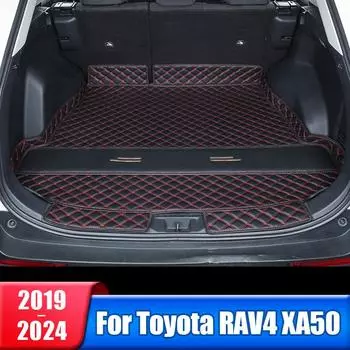 Для Toyota RAV4 XA50 2019 2020 2021 2022 2023 2024 RAV 4 гибридный кожаный коврик для багажника автомобиля подкладка для багажника накладка аксессуары