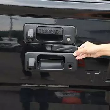 Для Toyota Tundra 2014-21 ABS задняя дверь автомобиля ручка переключения кнопка багажника дверная ручка крышка накладка наклейка авто carbon fiber