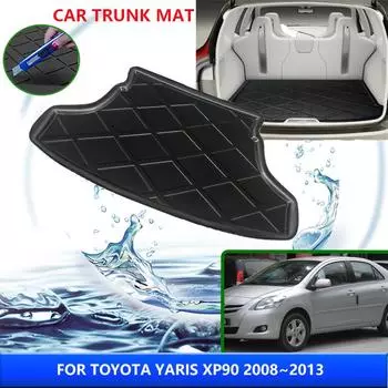 Для Toyota Yaris XP90 90 Sedan 2009 2008~2013 2010 2011 автомобильный коврик для багажника, устойчивый к высоким температурам, коврик для хранения, аксессуары для интерьера