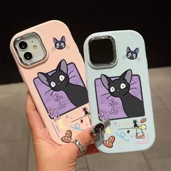 Для Vivo V23 V27 V29 V25 V30 Y02 Y02t Y28 Y33s Infinix Smart 8 Pro Cartoon Black Cat Silver Edge мягкий защитный чехол из жидкого силикона Vivo Z1X розовый
