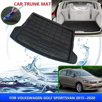 Для Volkswagen VW Golf Sportsvan 2015 2016 2017 2018 2019 2020 автомобильный коврик для багажника, устойчивый к высоким температурам, аксессуары для коврика для хранения