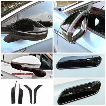 Для Volkswagen VW ID.4 ID4 2023 автомобильная внешняя дверная ручка зеркало заднего вида ремонт глянцевая черная наклейка анти Style A LHD