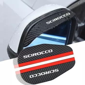 Для Volkswagen vw Scirocco 2 шт. Автомобильное зеркало заднего вида из углеродного волокна Дождевые автомобильные аксессуары Scirocco