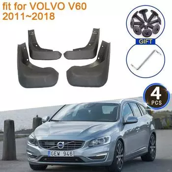 Для VOLVO V60 2011 2012 2013 2014 2015 2016 2017 2018 Брызговики Брызговики Защита крыла спереди и сзади Аксессуары для укладки автомобиля