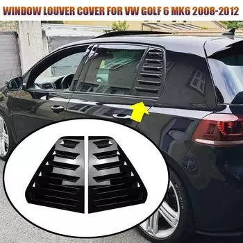 Для VW Аксессуары Golf 6 MK6 GTI R GTD 2008-2012 Автомобиль Задние боковые окна Жалюзи Воздуховоды лобового стекла Декоративная крышка чёрный