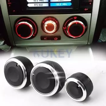 Для VW Golf 4 Mk4 Passat B5 Bora Polo 6N Lupo Skoda Octavia, ручка переключателя, ручки обогревателя, кнопки панели климат-контроля, циферблат, кольцо