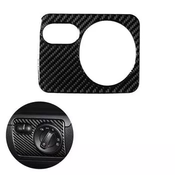 Для VW Golf 6 MK6 2010 2011 2012 2013 автомобиля из углеродного волокна внутренняя кнопка переключения фар крышка рамы LHD