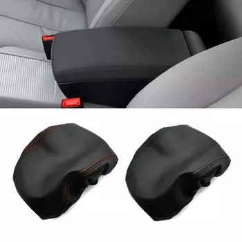 Для VW Passat B6 2005 2006 2007 2008 2009 кожаный салон из микрофибры, крышка центральной консоли, подлокотник, накладка чёрный