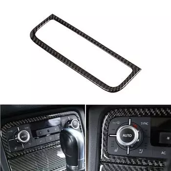 Для VW Touareg 2011 2012 2013 2014 2015 2016 2017 2018 углеродное волокно центральной консоли переключатель кондиционера рамка крышка