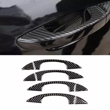 Для VW Touareg 2011 2012 2013 2014 2015 2016 2017 2018 автомобильный Стайлинг из углеродного волокна внешняя дверная ручка наклейка крышка