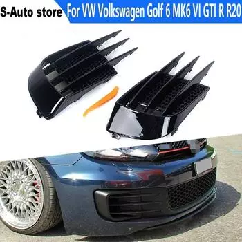 Для VW Volkswagen Golf 6 MK6 VI GTI R R20 ABS противотуманные фары абажур передние противотуманные фары автомобиля капоты брови глаз ветер нож крышка отделка 1 Pair