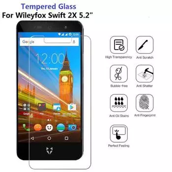 Для Wileyfox Swift 2X 5,2 дюйма закаленное стекло 9H 2.5D премиум-класса защитная пленка для экрана For Wileyfox Swift 2X 5.2 чистый