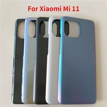 Для Xiaomi Mi 11 задняя стеклянная батарея задняя дверь корпус запасные части с матово-белый