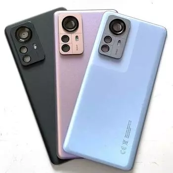 Для Xiaomi Mi 12 Pro задняя крышка батарейного отсека + рамка камеры + объектив для Xiaomi 12 Pro Mi12 Pro корпус клейкая замена Blue No Cam Frame