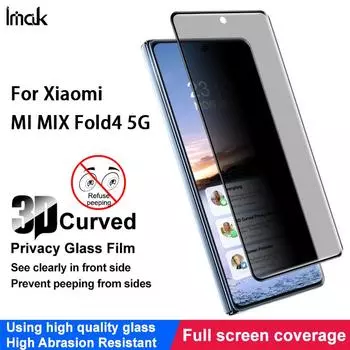 Для Xiaomi MI MIX Fold 4 5G Glass IMAK 3D изогнутое закаленное стекло с полным покрытием экрана MI MIX Fold 4 5G