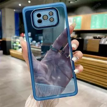 Для Xiaomi Mi Poco X3 NFC X5 Pro M5 M3 M5s C65 C55 C51 C50 C40 прозрачный однотонный силиконовый чехол для камеры Poko X 3 5 чехол For Mi Poco X3 чёрный