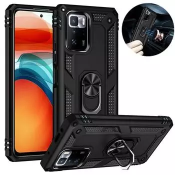 Для Xiaomi POCO F2 M3 M4 PRO 5G чехол противоударный бронированный автомобильный магнитный держатель-подставка для кольца чехол для телефона для Poco X2 X3 GT F3 задняя крышка For Poco X2 синий