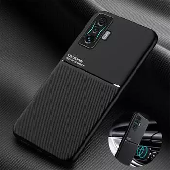 Для Xiaomi Poco F4 GT 5G чехол кожаный магнитный автомобильный держатель-подставка для телефона чехол для Poco F4 GT F4gt F 4 GT мягкая задняя крышка For Poco F4 GT 5G чёрный