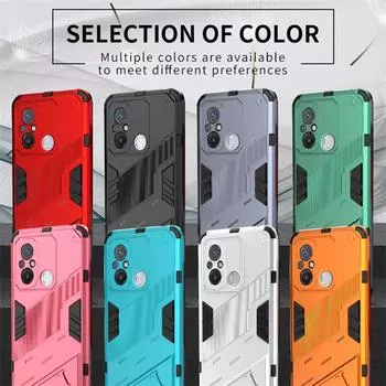 Для Xiaomi Redmi 12C Чехол Для Redmi 12C Чехол 6,71 дюйма Панк Броня Ударопрочный Жесткий Резиновый Кронштейн Бампер Для Redmi 12C Coque For Xiaomi Redmi 12C