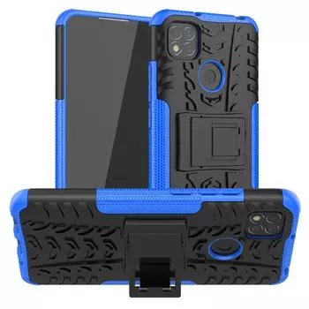 Для Xiaomi Redmi 9C чехол с противоударным бампером, сверхпрочная броня-подставка, задняя крышка Redmi 9 C Prime, силиконовый чехол для телефона Redmi 9C For Redmi Note 9 фиолетовый