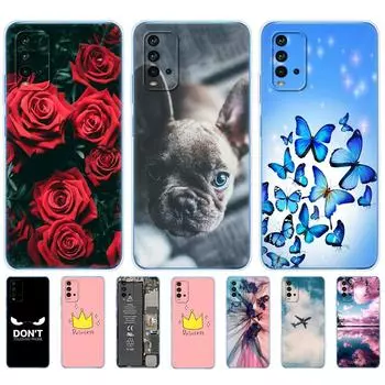 Для Xiaomi Redmi 9T чехол из мягкого кремния и ТПУ для Redmi 9T, задняя крышка для телефона 6,53 дюйма, глобальный бампер, противоударный защитный чехол Etui Funda Redmi 9T