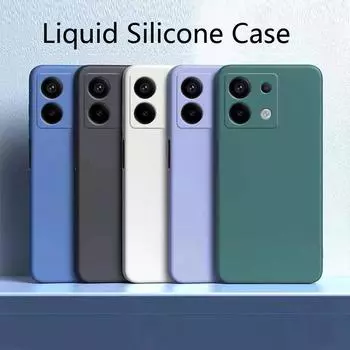 Для Xiaomi Redmi Note 13 4G Чехол Xiaomi Redmi Note 13 Pro Plus 5G Чехол TPU Чехлы Ударопрочный жидкий силиконовый чехол для телефона Redmi Note 13 4G чёрный