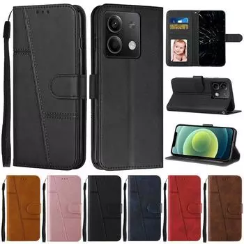 Для Xiaomi Redmi Note 13 5G чехол-книжка-книжка с откидной крышкой для Coque Xiomi Xiaomi Redmi Note 13 Note13 Pro 13Pro Plus 5G чехол для телефона Redmi Note 13 5G чёрный