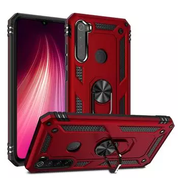 Для Xiaomi Redmi Note 8T чехол Броня Прочный военный противоударный автомобильный чехол-держатель с кольцом для Xiaomi Mi 10 Pro Note 10 Lite for Redmi Note 8T чёрный