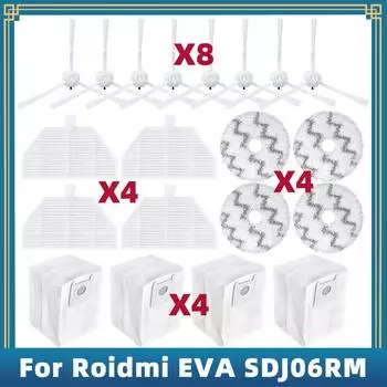 Для Xiaomi Roidmi EVA самоочищающийся опорожняющий робот-пылесос SDJ06RM запасные части аксессуары боковая щетка Hepa фильтр швабра пылесборник