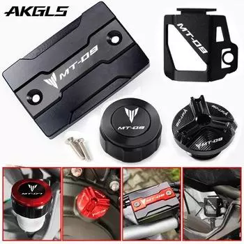 Для Yamaha MT09 MT-09 mt 09 FZ09 2014-2022Аксессуары Передняя и задняя крышка тормозной жидкости Защитная оболочка и защитная крышка заливного отверстия Rear cover black