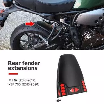 Для YAMAHA MT 07 MT07 2013-2017 XSR 700 XSR700 2016-удлинитель крыла заднего колеса мотоцикла, расширитель брызговика Rear Fender Extender