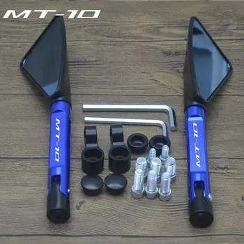 Для YAMAHA MT-10 MT 10 FZ-10 FZ10 MT10 2015 2016 2017 2018 алюминиевое боковое зеркало с ЧПУ для мотоцикла, зеркала заднего вида чёрный