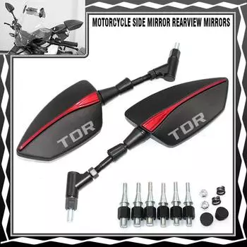 Для YAMAHA TDR125 TDR240 TDR250 TDR 125 240 250 боковое зеркало заднего вида для мотоцикла чёрный