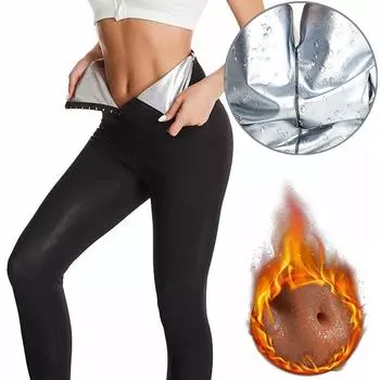 Для женщин Shapers пот эффект сауны леггинсы для похудения корсет Body Shaper талии узкие компрессионные леггинсы M чёрный